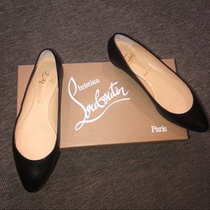 Black louboutin flat